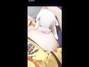 Woman Breastfeeding a Puppy 13